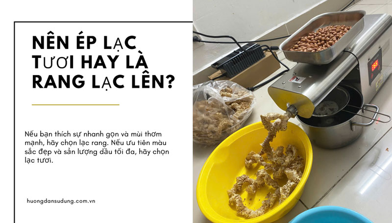 Quy trình tự ép dầu hạt CHUẨN - AN TOÀN tại nhà