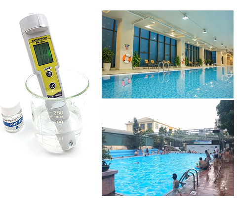 Sử dụng máy đo độ ph PH-618 để xác định chỉ số PH trong bể bơi