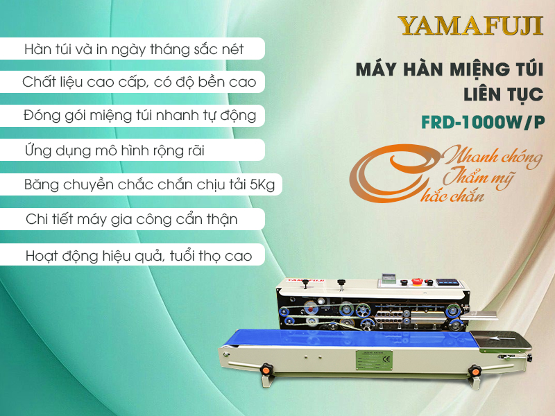Đặc điểm nổi bật của máy hàn miệng túi Yamafuji FRD-1000WP