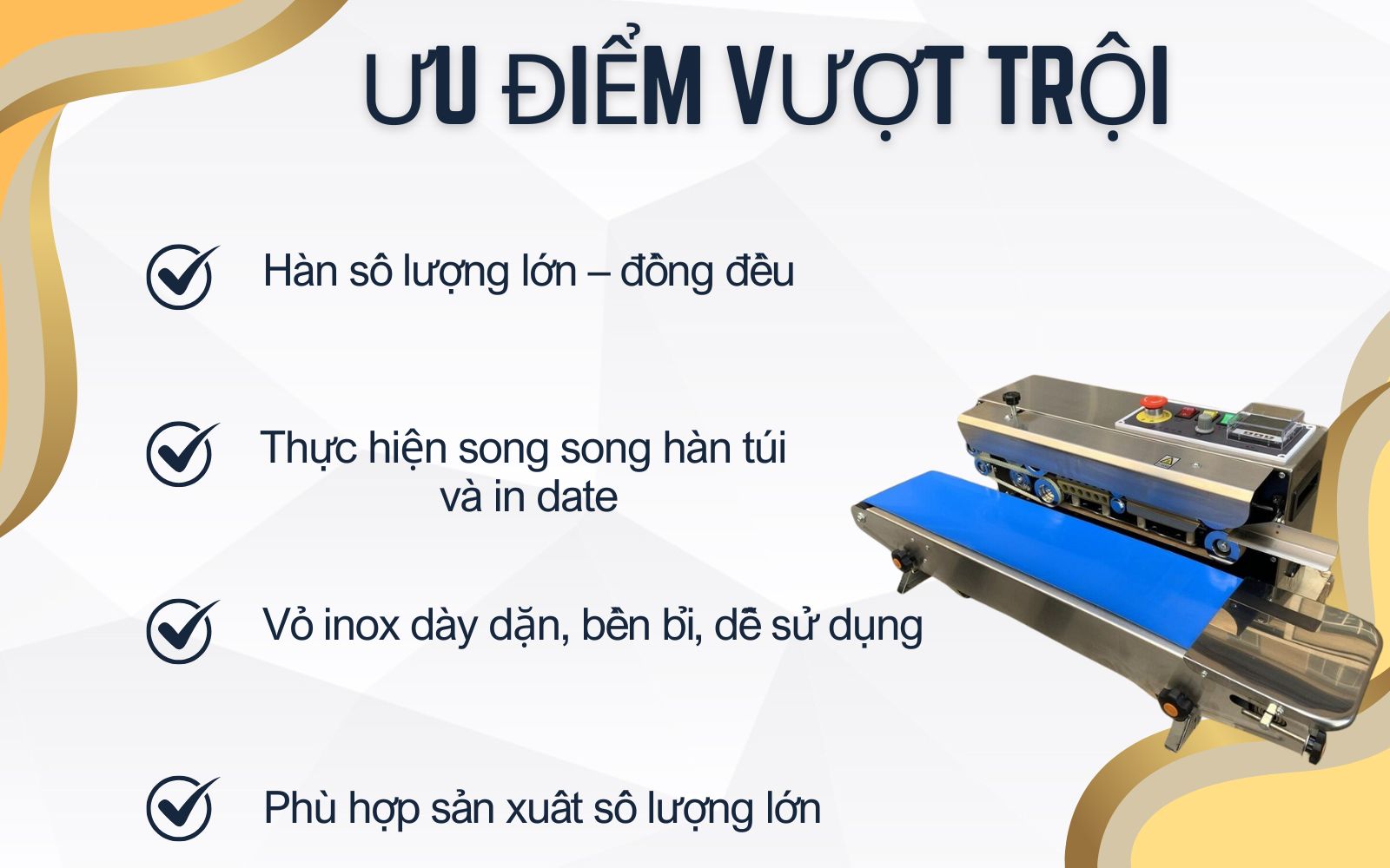 Điểm nổi bật của máy ép miệng túi FRD-1000