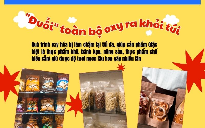 Đuổi toàn bộ oxy ra khỏi túi