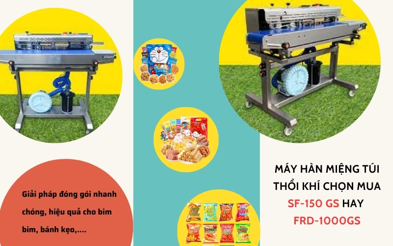 Máy Hàn Miệng Túi Thổi Khí Chọn Mua SF-150 GS Hay FRD-1000GS