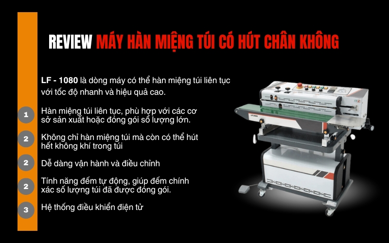 Review máy hàn miệng túi có hút chân không