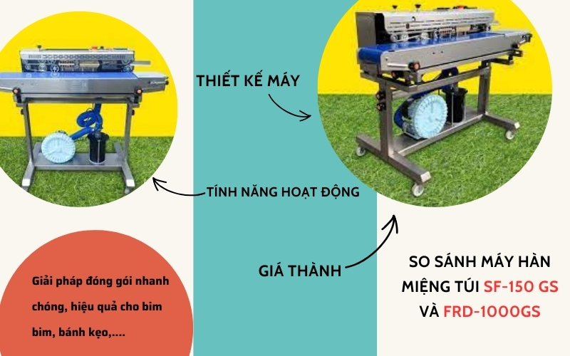 So sánh máy hàn miệng túi SF-150 GS và FRD-1000GS