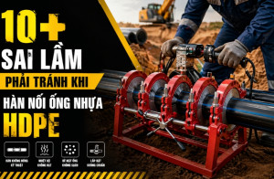 10+ sai lầm phải tránh khi hàn nối ống nhựa HDPE