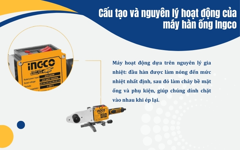 Cấu tạo và nguyên lý hoạt động của máy hàn ống Ingco