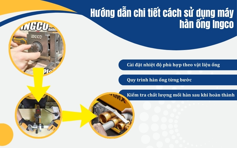 Hướng dẫn chi tiết cách sử dụng máy hàn ống Ingco