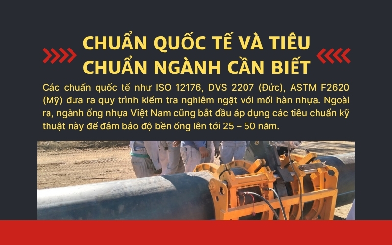Chuẩn quốc tế và tiêu chuẩn ngành hàn ống nước nhựa cần biết