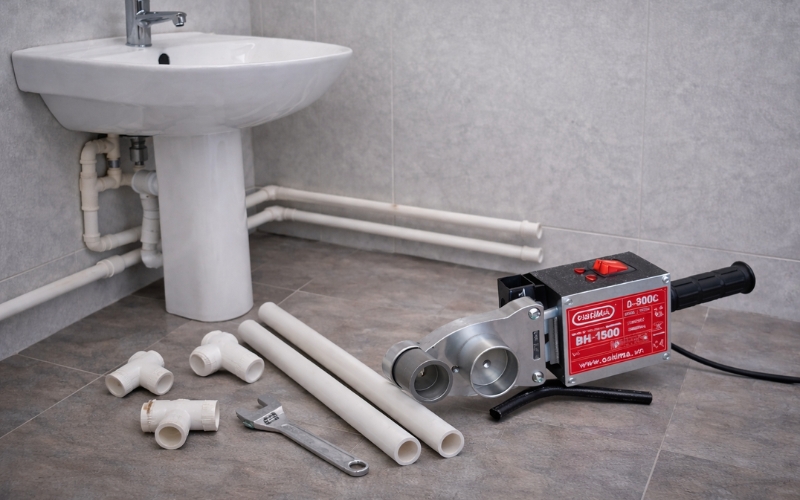 Làm sạch và làm khô bề mặt ống trước khi hàn