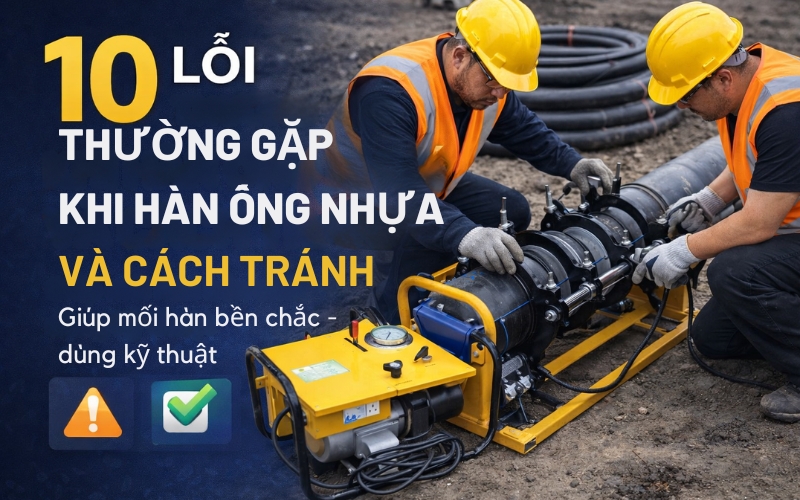 10 lỗi thường gặp khi hàn ống nhựa và cách tránh