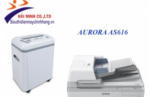 Test máy hủy tài liệu aurora AS616