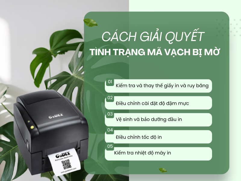 Tại sao máy in mã vạch của tôi cho mã vạch bị mờ