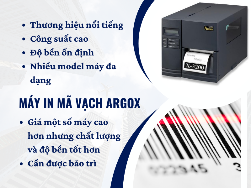 Tôi nên dùng máy in mã vạch hãng Argox hay máy in mã vạch Antech?