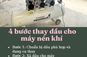 4 bước cơ bản thay dầu máy nén khí