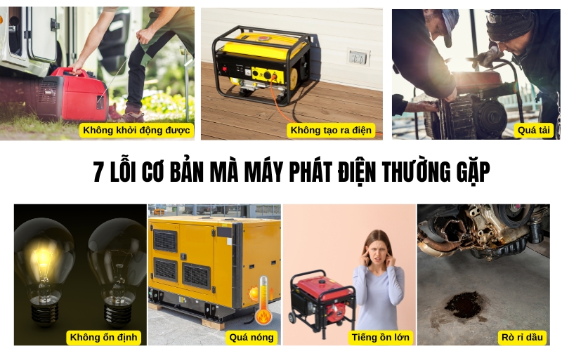 7 Lỗi Cơ Bản Mà Máy Phát Điện Thường Gặp