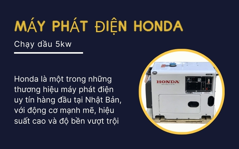 Giá Máy Phát Điện Honda 5kW Chạy Dầu