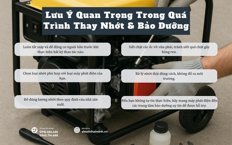 Lưu Ý Quan Trọng Trong Quá Trình Thay Nhớt & Bảo Dưỡng