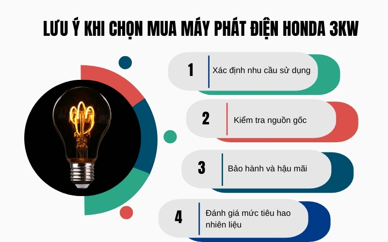 Lưu ý khi chọn mua máy phát điện Honda 3kW