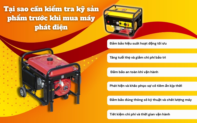Tại sao cần kiểm tra kỹ sản phẩm trước khi mua máy phát điện