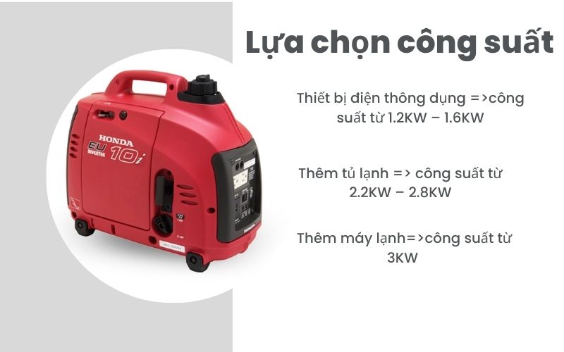 Lựa chọn công suất máy phát điện