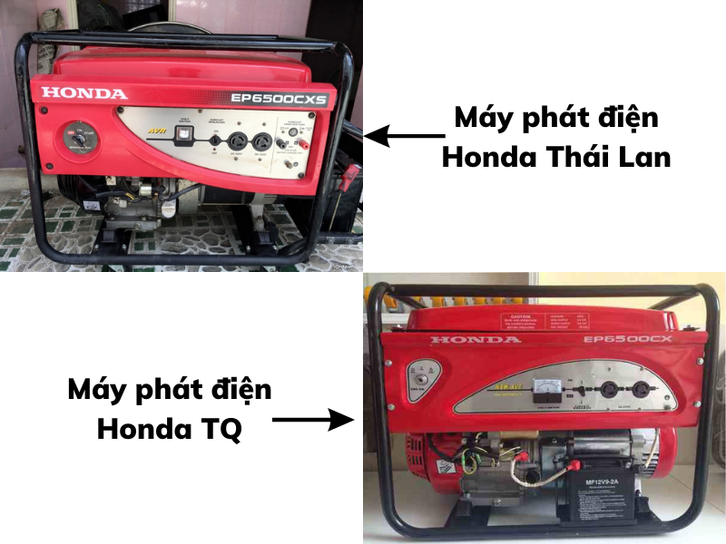 phân biệt máy phát điện Honda Thái Lan và Trung Quốc