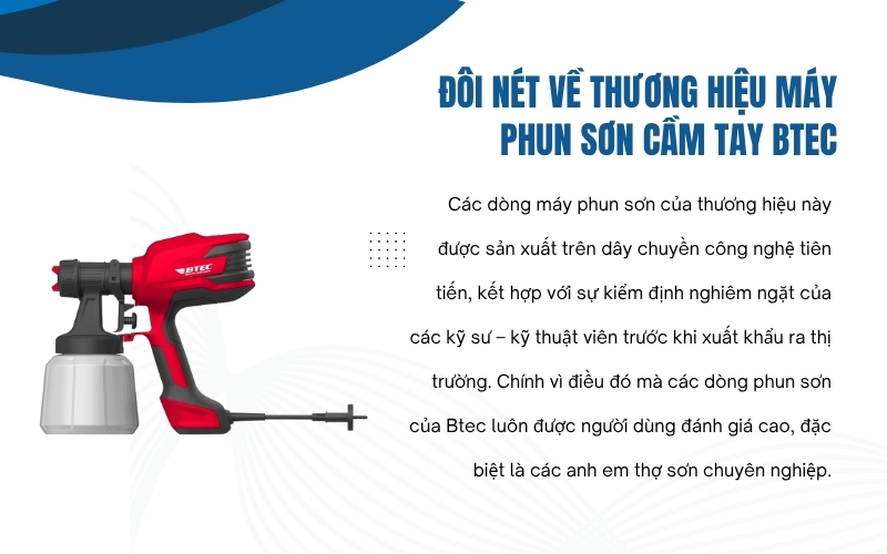 Đôi nét về thương hiệu máy phun sơn cầm tay Btec