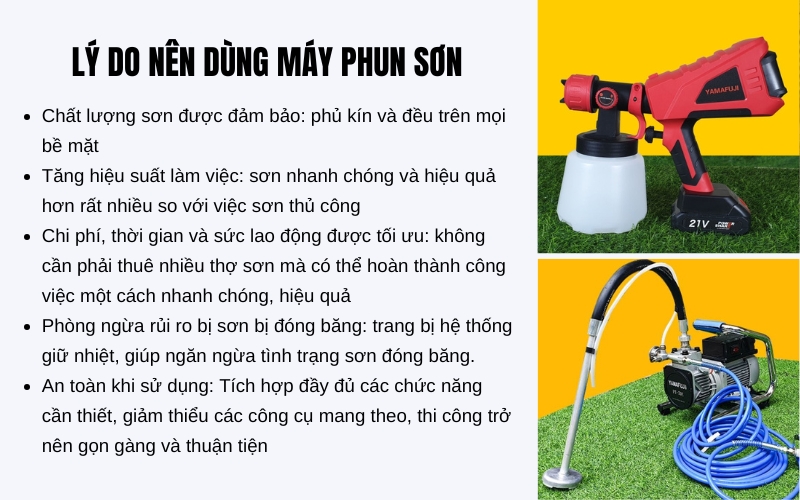 Lý do gì nên dùng máy phun sơn