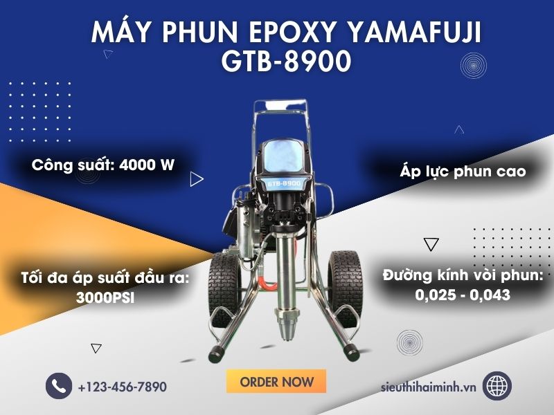 Ưu điểm nổi bật của máy phun sơn Epoxy Yamafuji GTB-8900
