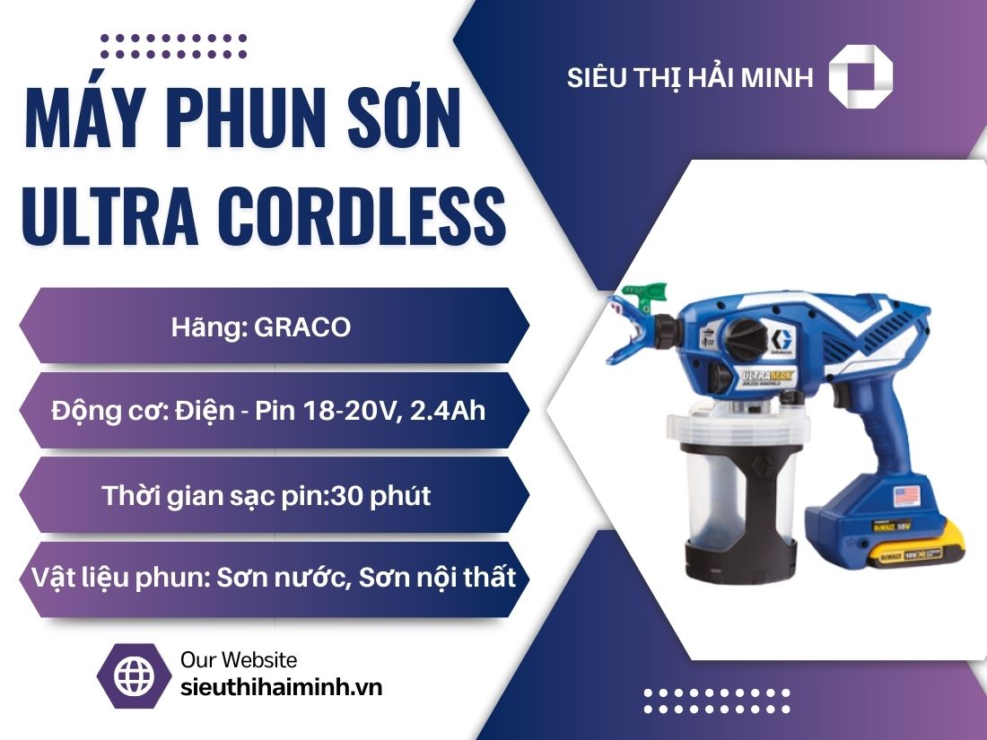 Đặc điểm nổi bật của máy phun sơn ULTRA CORDLESS