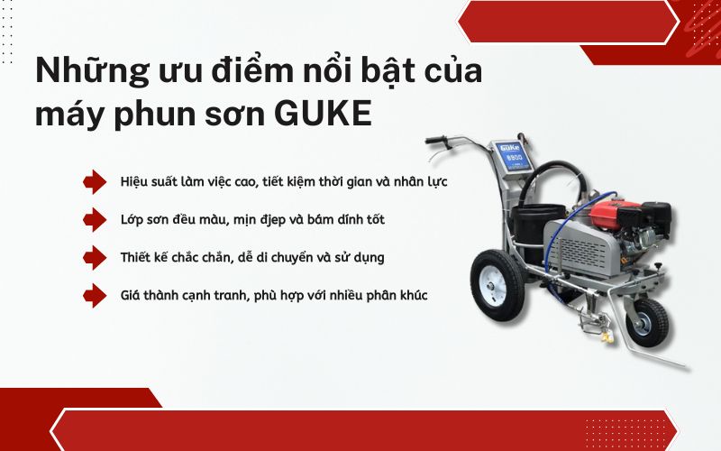 Những ưu điểm nổi bật của máy phun sơn GUKE