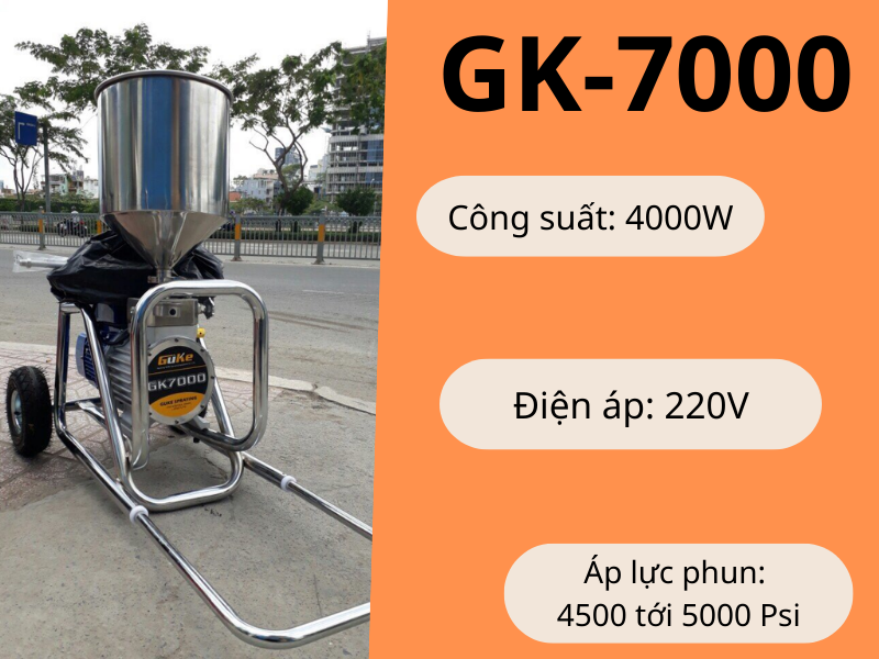 Thông số kĩ thuật máy phun sơn bột trét GK-7000
