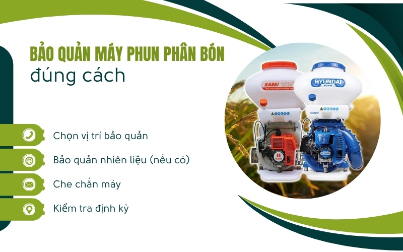 Bảo quản máy phun phân bón đúng cách