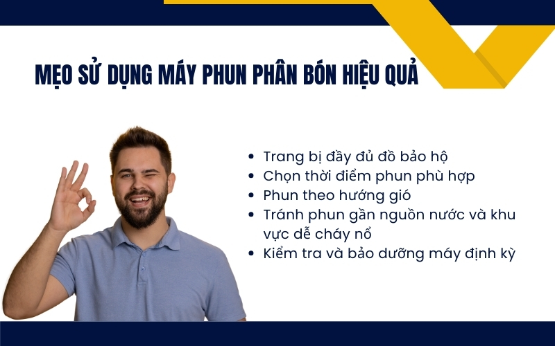 Mẹo sử dụng máy phun phân bón hiệu quả