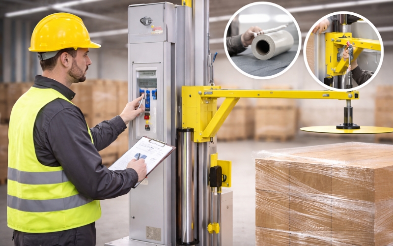 Hướng dẫn kiểm tra máy quấn pallet trước khi sử dụng