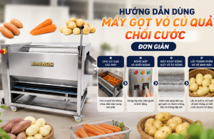 Hướng dẫn dùng máy gọt vỏ củ quả chổi cước đơn giản