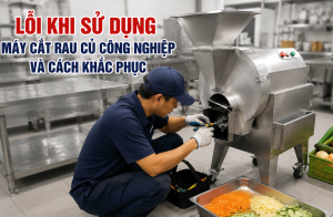 Lỗi khi sử dụng máy cắt rau củ công nghiệp và cách khắc phục