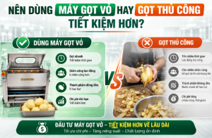 Nên dùng máy gọt vỏ hay gọt thủ công tiết kiệm hơn?