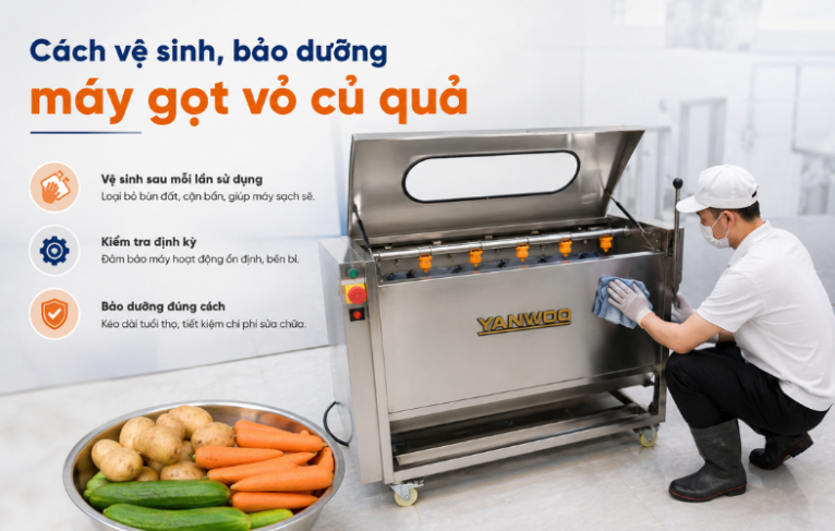 Cách vệ sinh, bảo dưỡng máy gọt vỏ củ quả