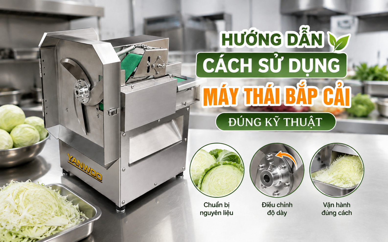 Hướng dẫn cách sử dụng máy thái bắp cải đúng kỹ thuật