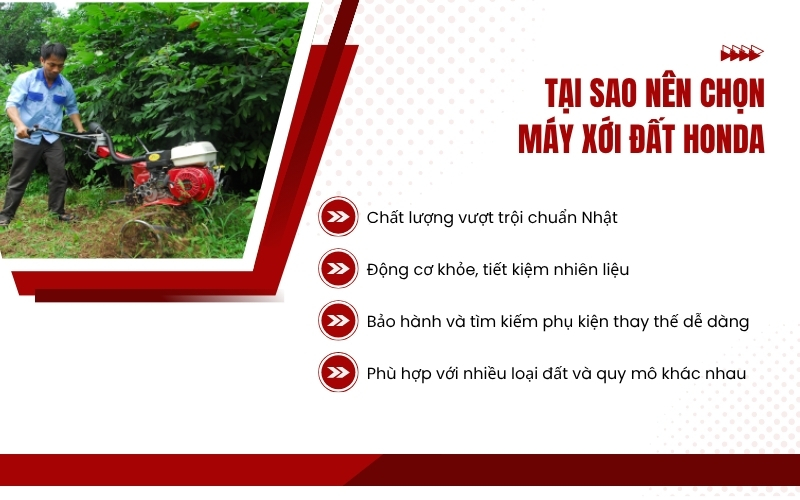 Tại sao nên chọn máy xới đất Honda