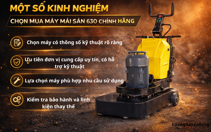 Một số kinh nghiệm chọn mua máy mài sàn 630 chính hãng