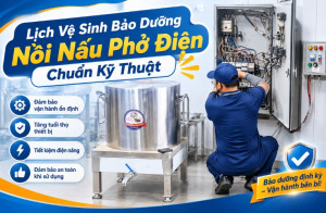 Lịch Vệ Sinh Bảo Dưỡng Nồi Nấu Phở Điện Chuẩn Kỹ Thuật