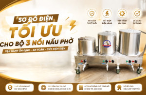 Sơ Đồ Điện Tối Ưu Cho Bộ 3 Nồi Nấu Phở