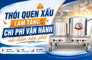 Thói quen xấu làm tăng chi phí vận hành nồi điện nấu phở