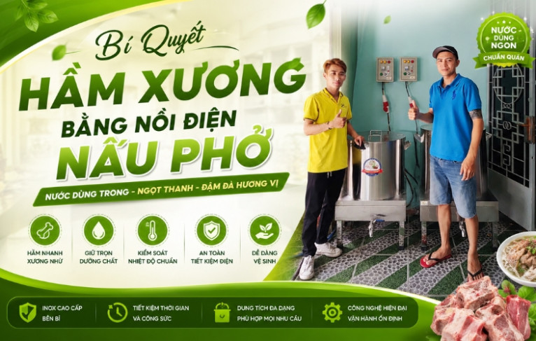 Bí Quyết Hầm Xương Bằng Nồi Điện Nấu Phở