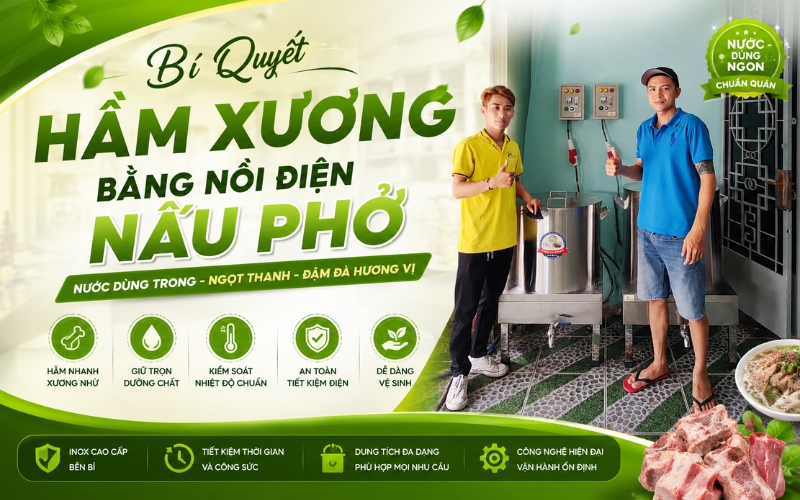 Bí Quyết Hầm Xương Bằng Nồi Điện Nấu Phở