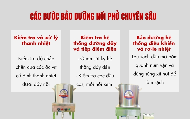 Các bước bảo dưỡng nồi phở chuyên sâu