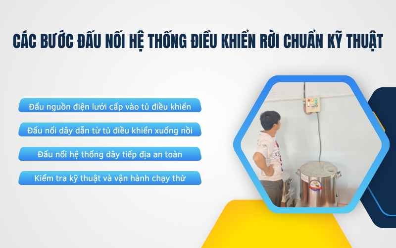 Các bước đấu nối hệ thống điều khiển rời chuẩn kỹ thuật