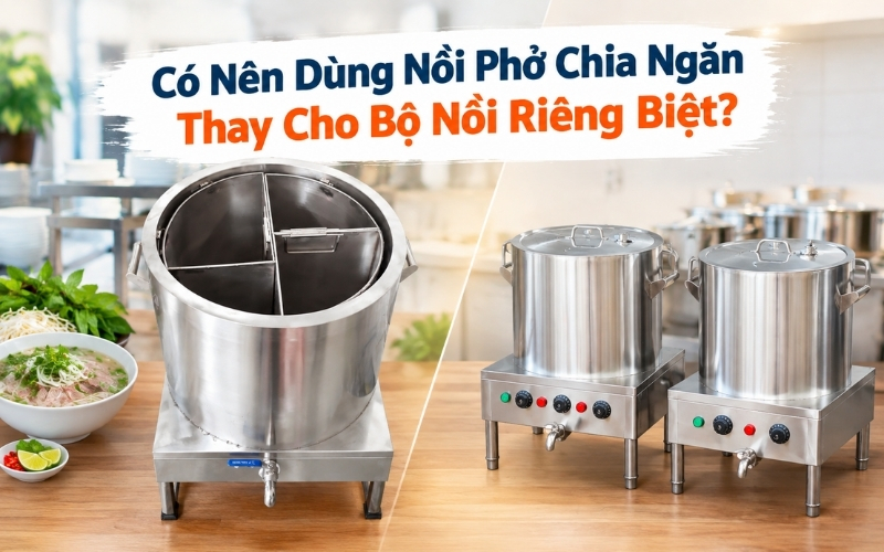 Có Nên Dùng Nồi Phở Chia Ngăn Thay Cho Bộ Nồi Riêng Biệt