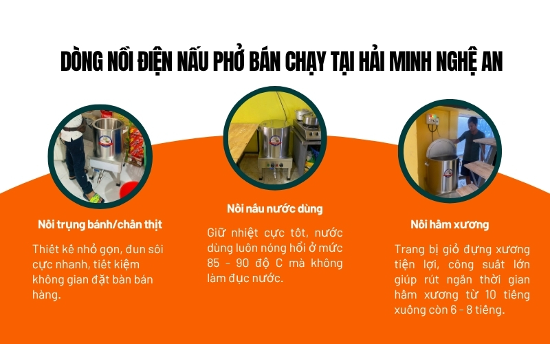Dòng nồi điện nấu phở bán chạy tại Hải Minh Nghệ An